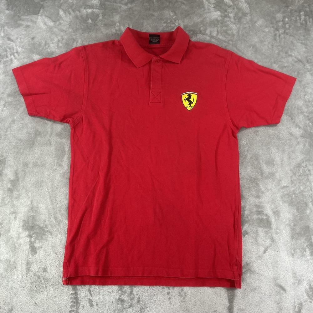Vintage Ferrari Shirt Mens Large Red Racing Polo Formula 1 F1 Scuderia 1999